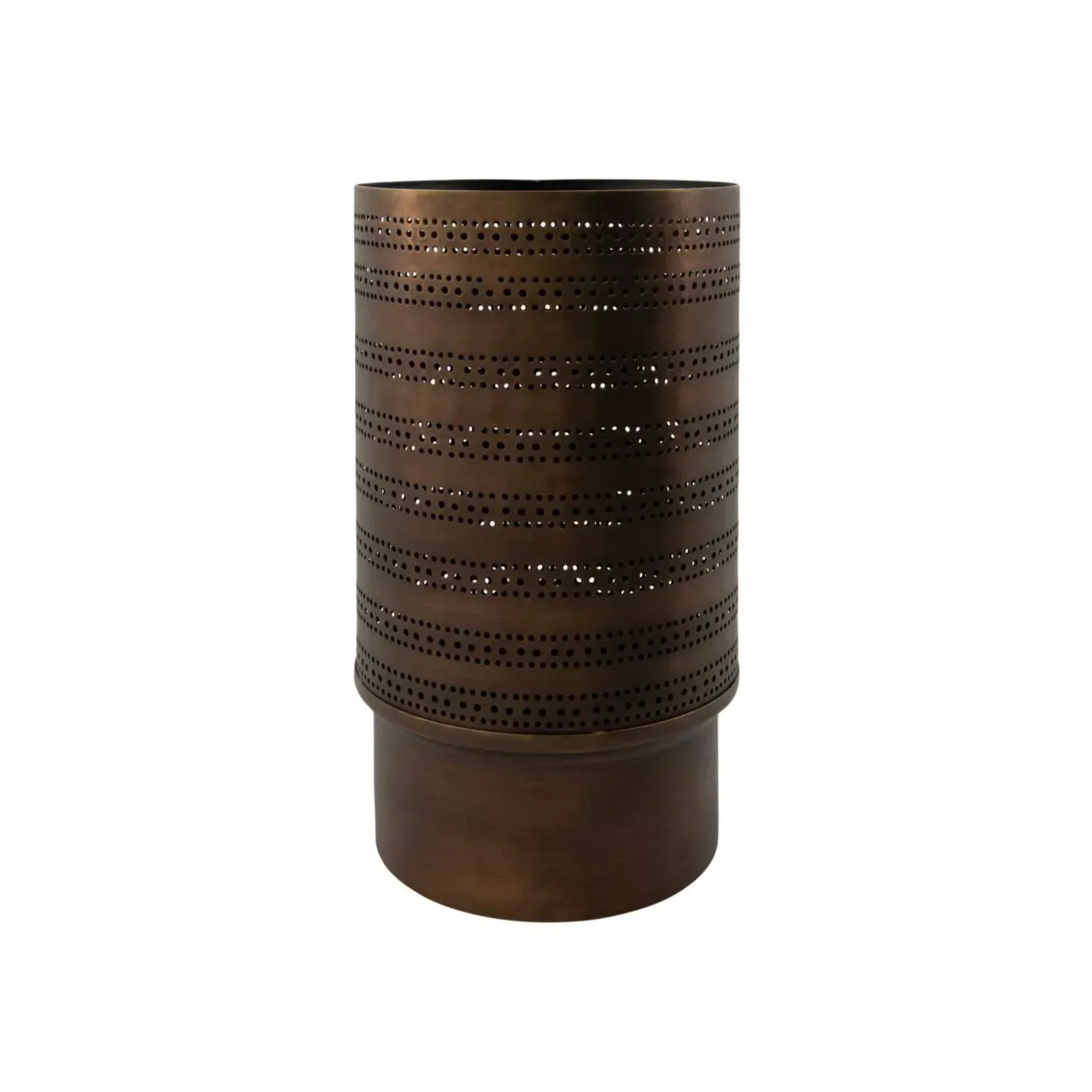 Bougeoir en métal marron H34.5