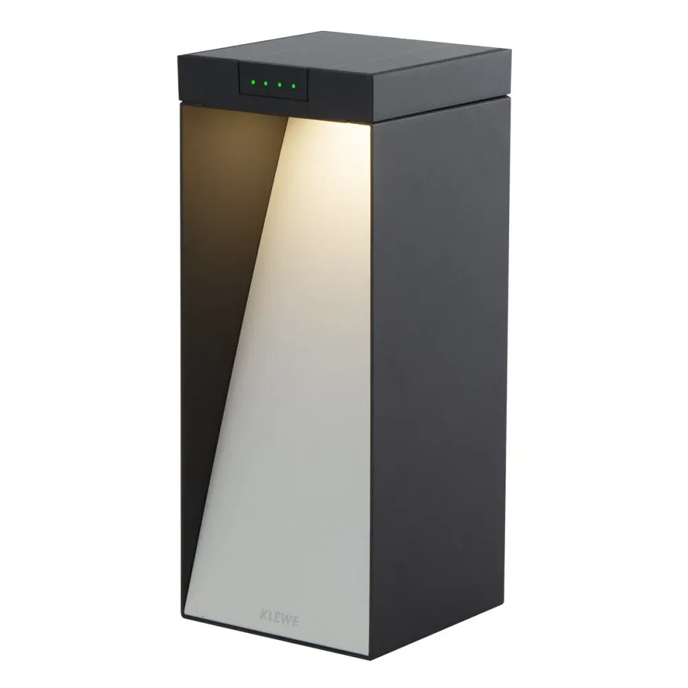 Borne solaire Aluminium Noir H35CM