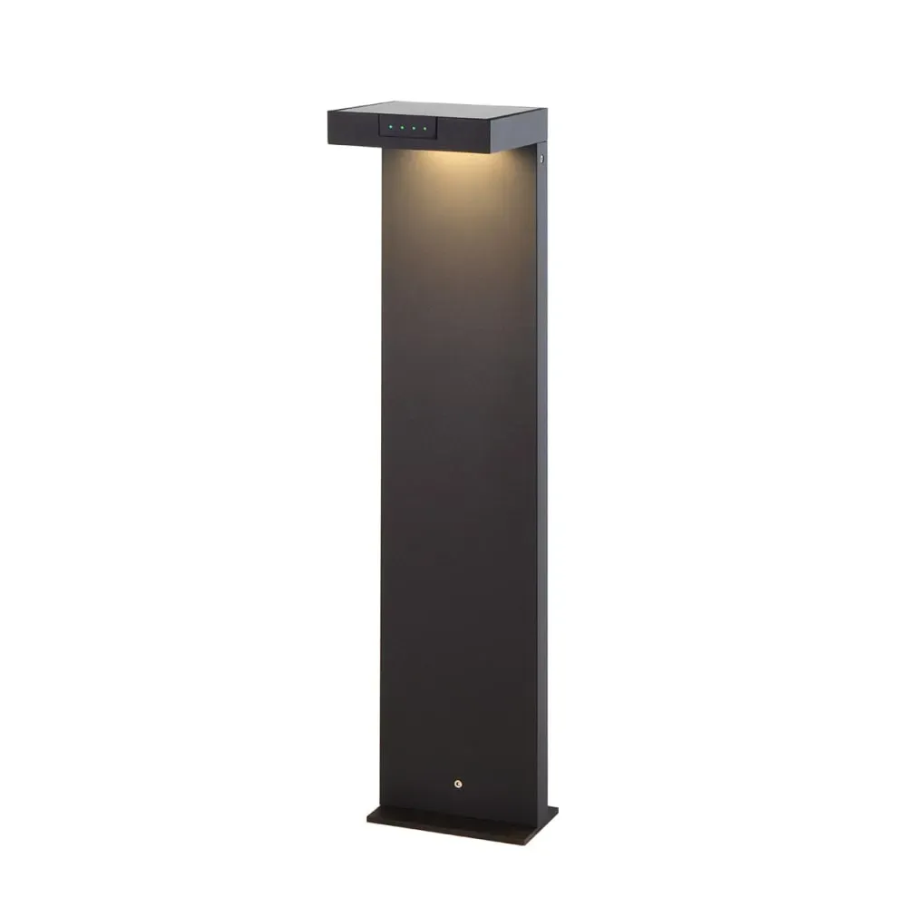 Borne solaire Aluminium Noir H65CM