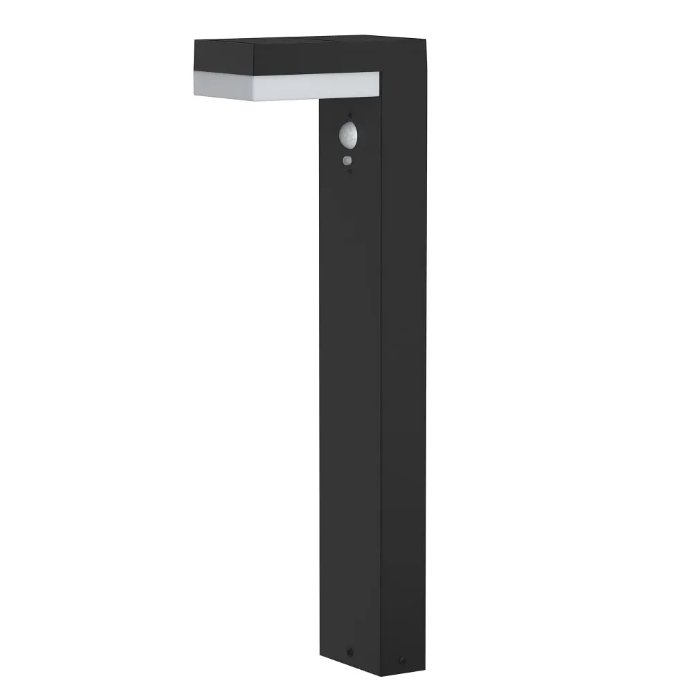 Potelet solaire sensor Aluminium Noir H50CM