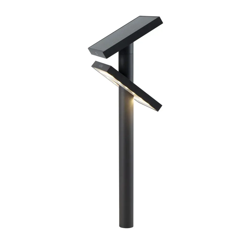 Spot solaire Aluminium Noir H46CM