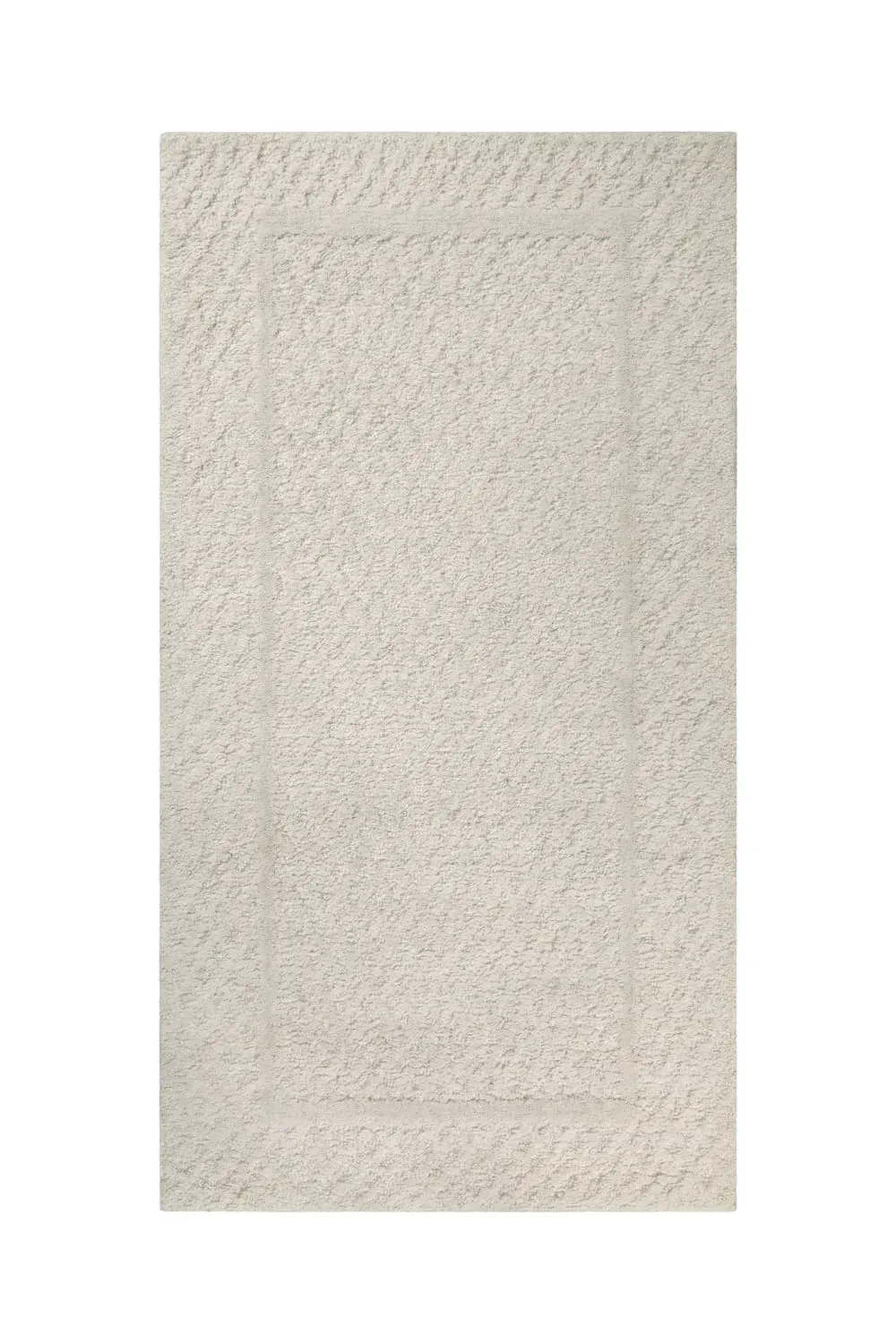 Tapis écru design tufté main à relief  70x140