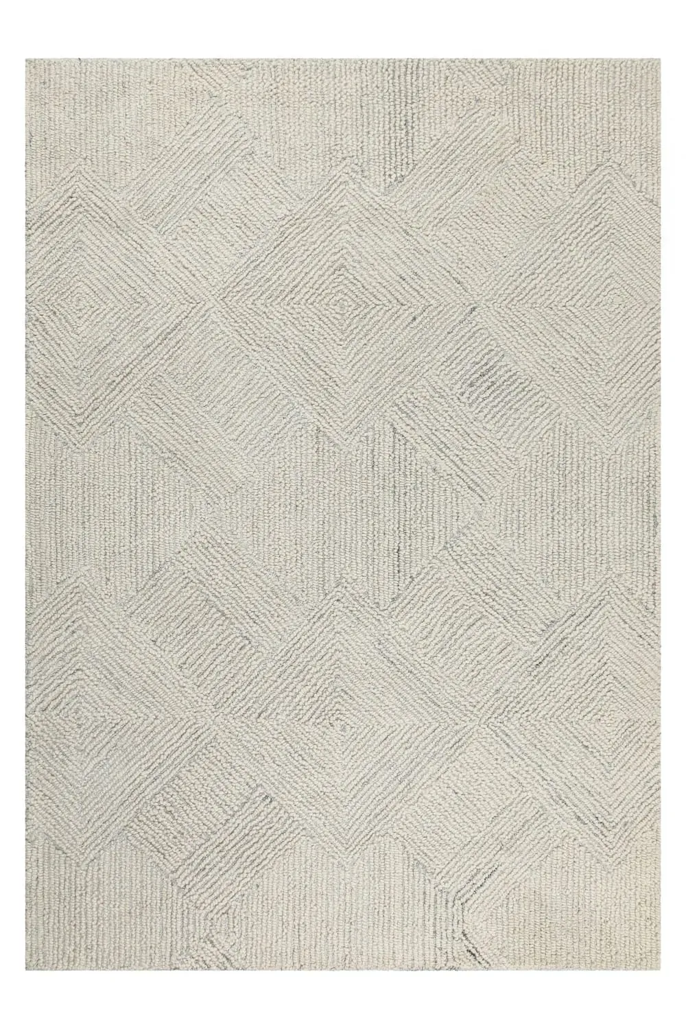 Tapis écru design tufté main à relief 40x60