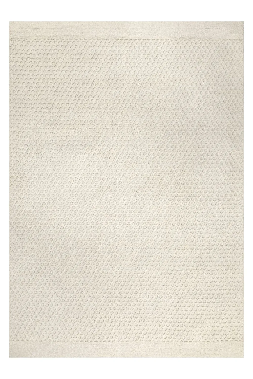 Tapis écru design tufté main à relief 40x60