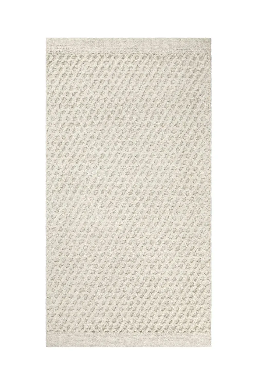 Tapis écru design tufté main à relief  70x140