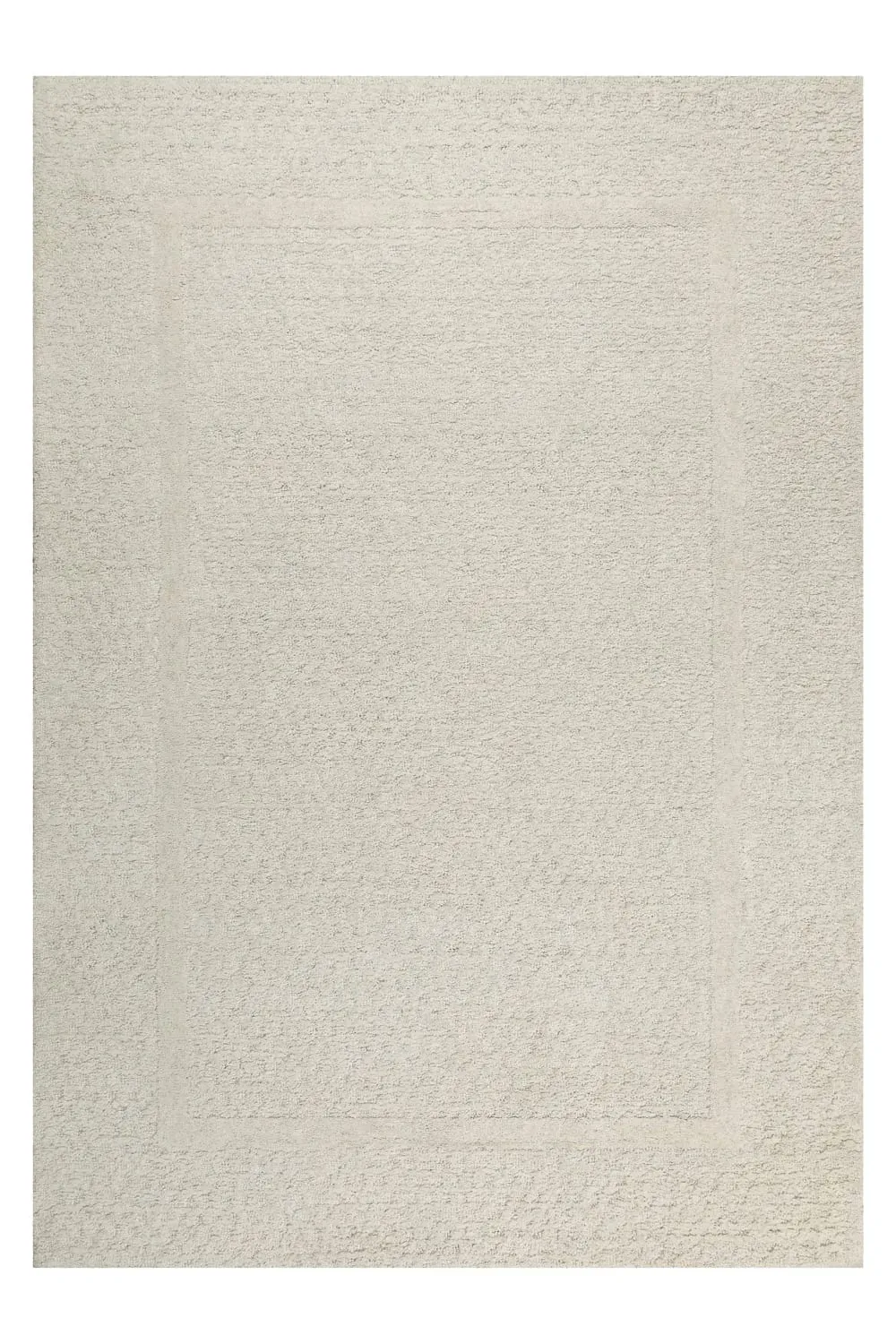 Tapis écru design tufté main à relief 110x170