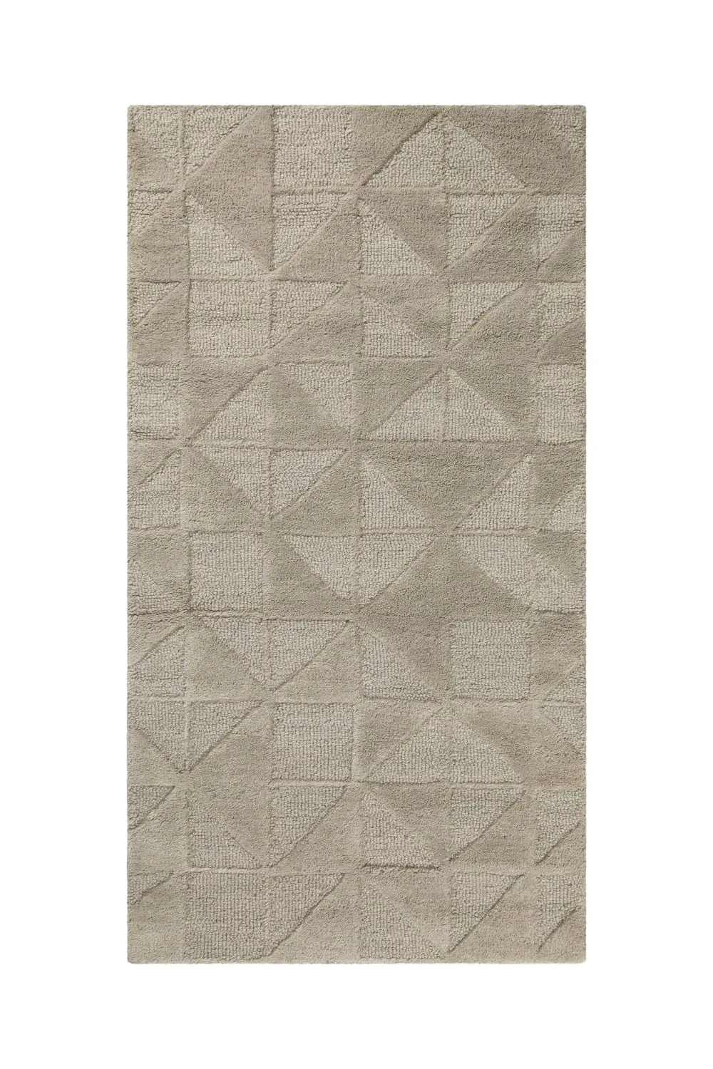 Tapis beige sable design tufté main à relief  70x140