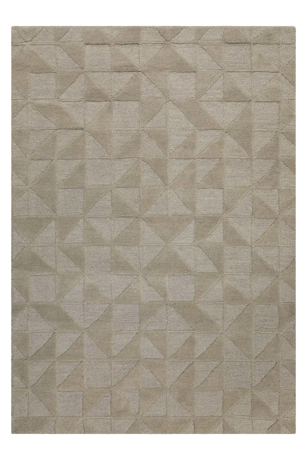Tapis beige sable design tufté main à relief 40x60