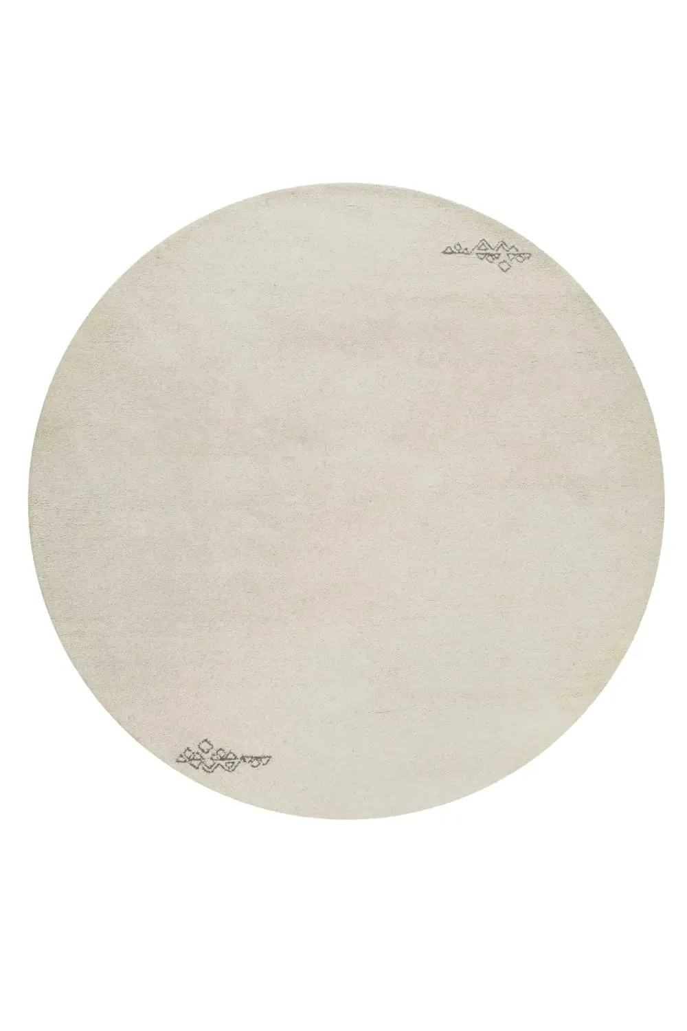 Tapis pure laine écru  tufté main motif discret 180 rd.