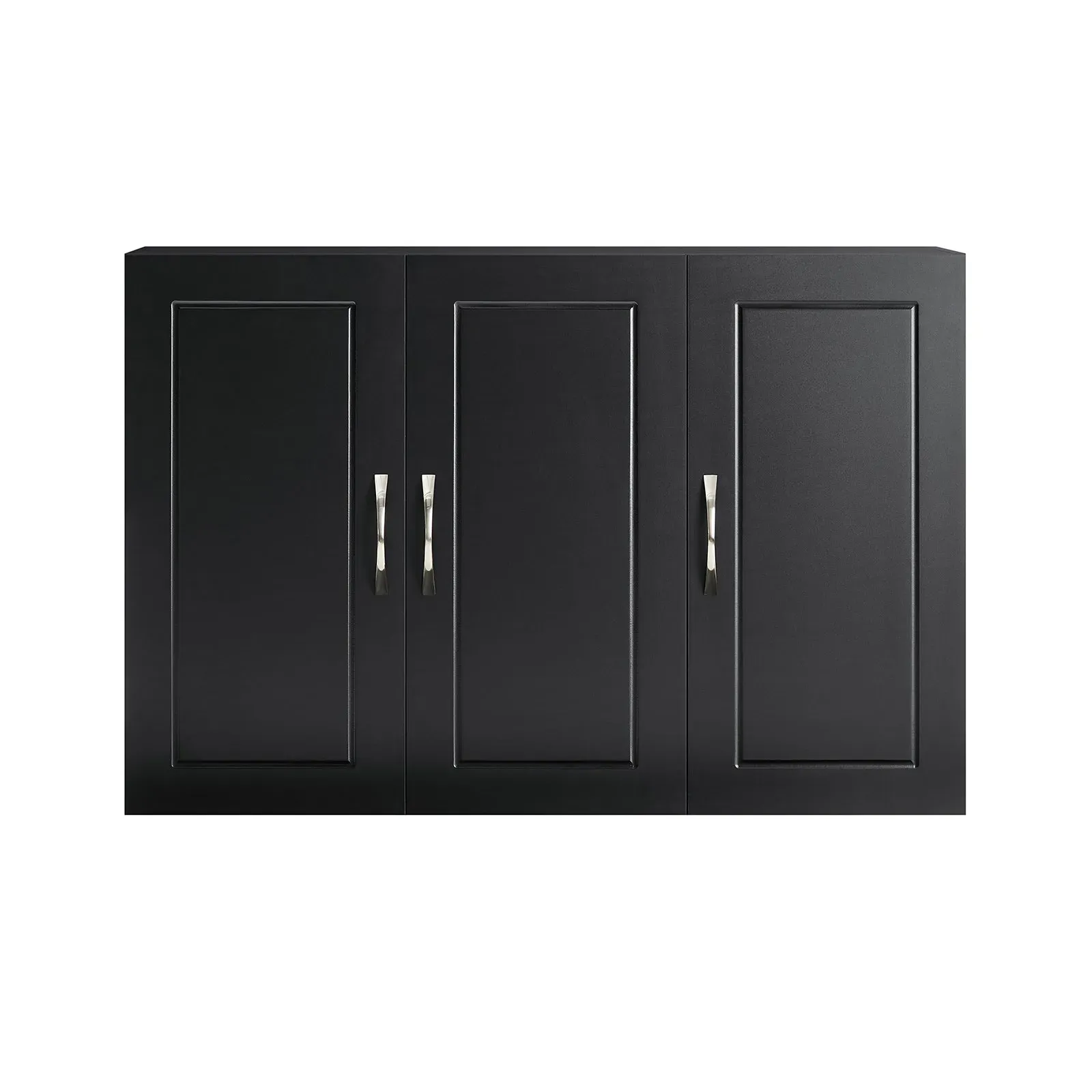Armoire murale de salle de bain avec 3 portes effet bois noir
