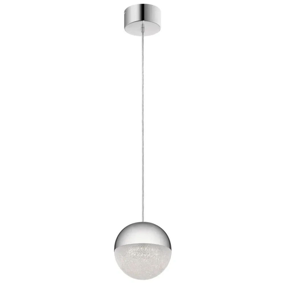 Suspension en alluminium, fer et acrylique finition chrome poli