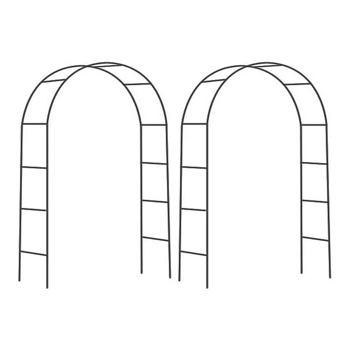 Arche déco en fer noir atea (lot de 2)