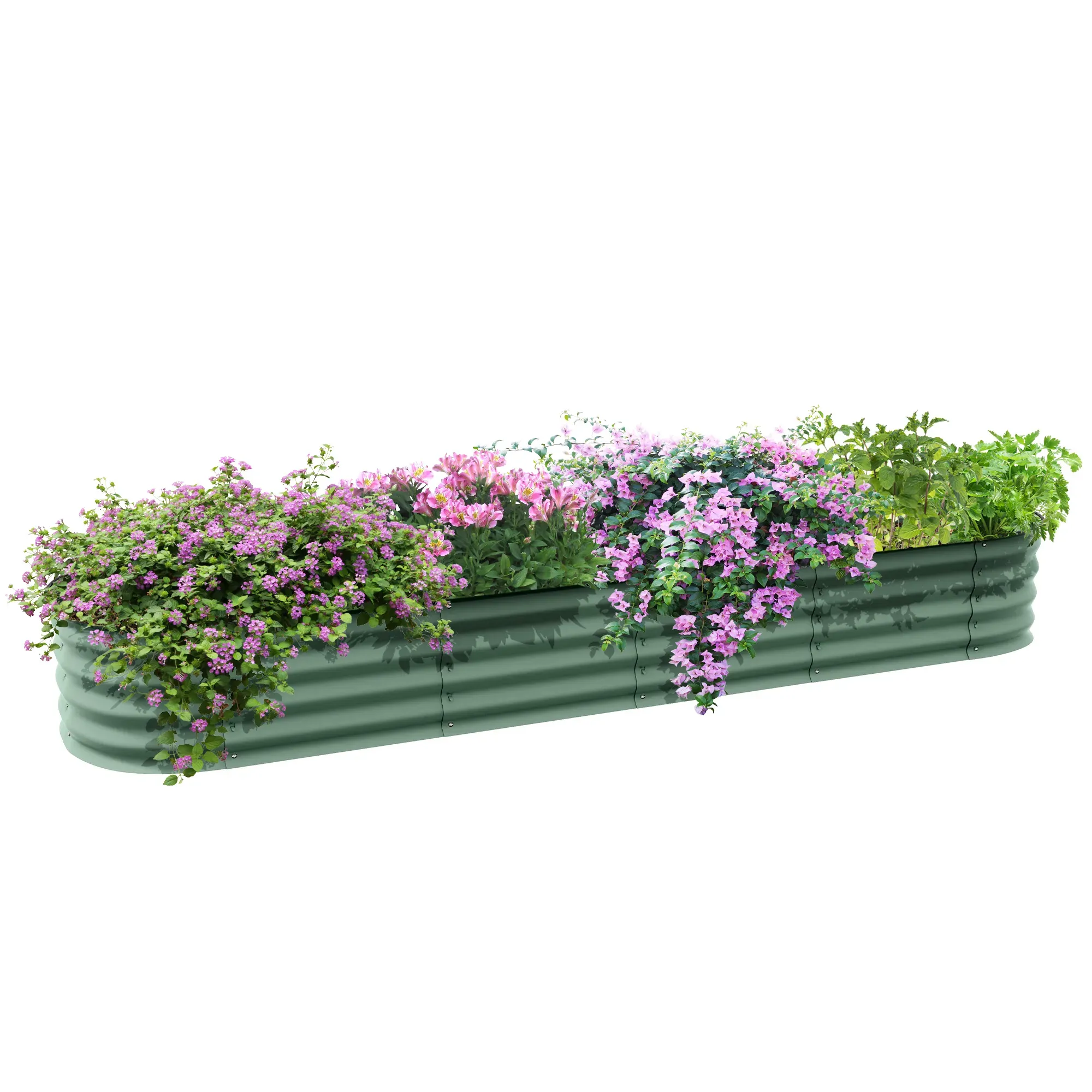 Jardinière surélevée carré potager acier modulable vert