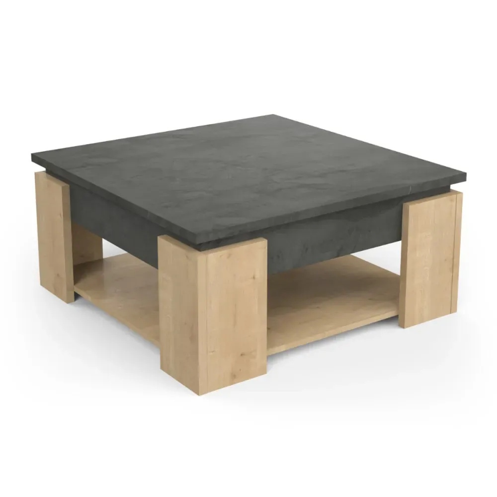 Table basse L80 cm - Effet Bois clair