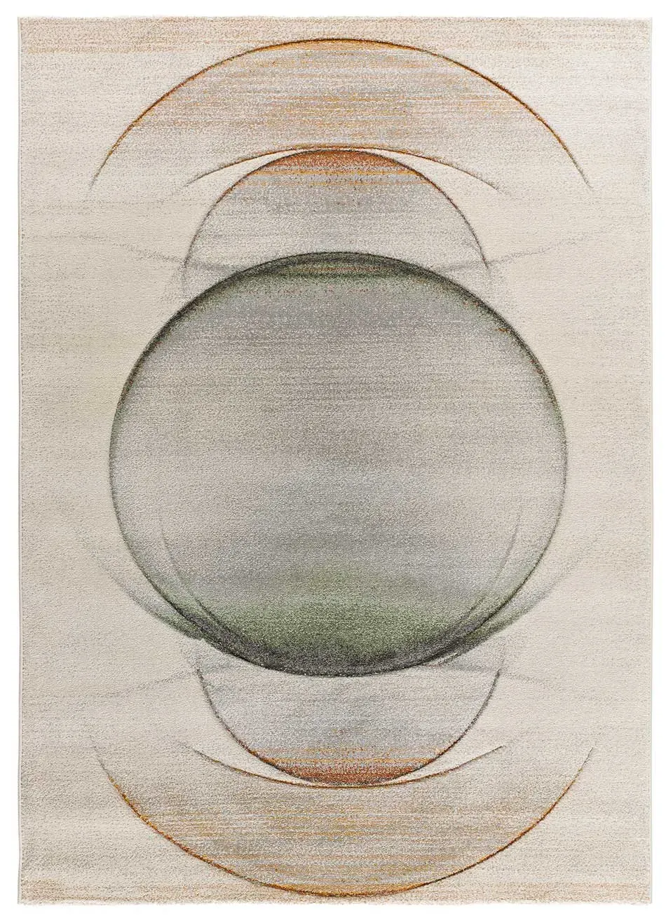 Tapis moderne crème/vert/rouille 120x170 cm