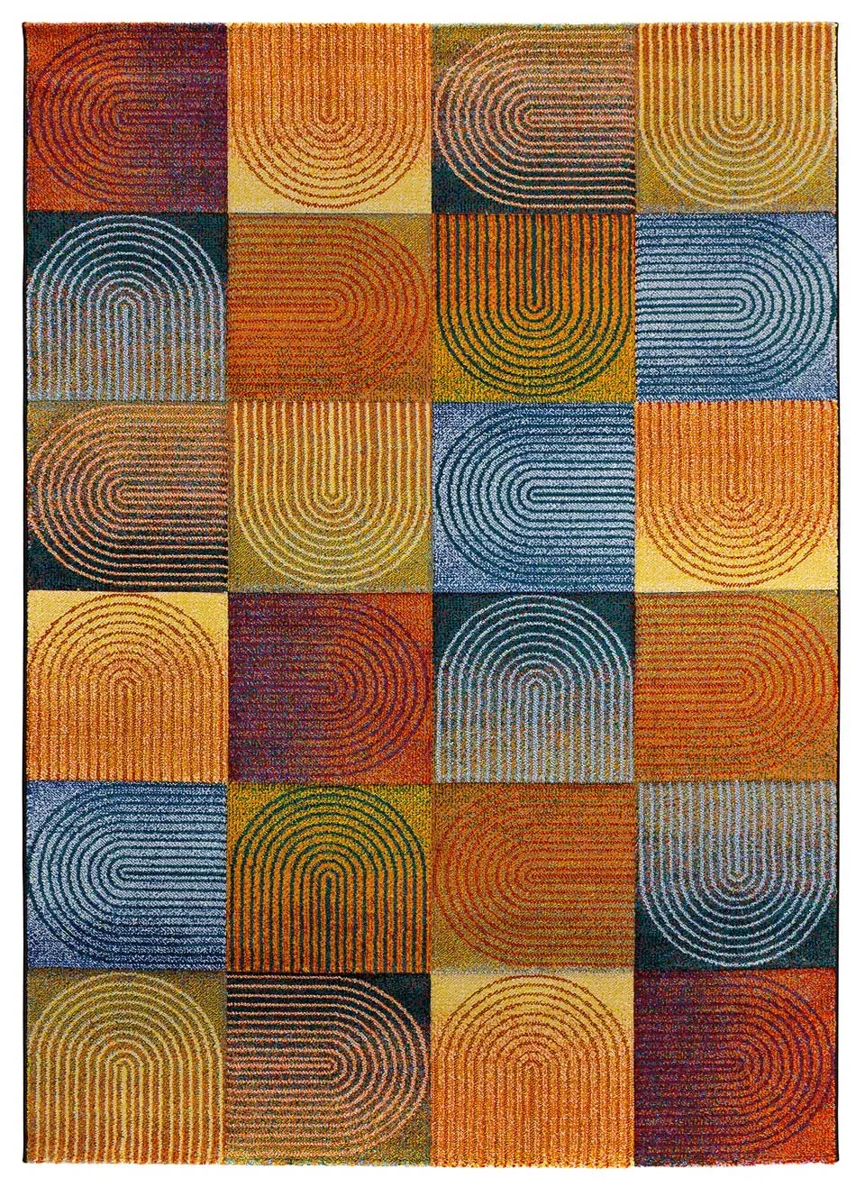 Tapis géométrique multicolore 140x200 cm