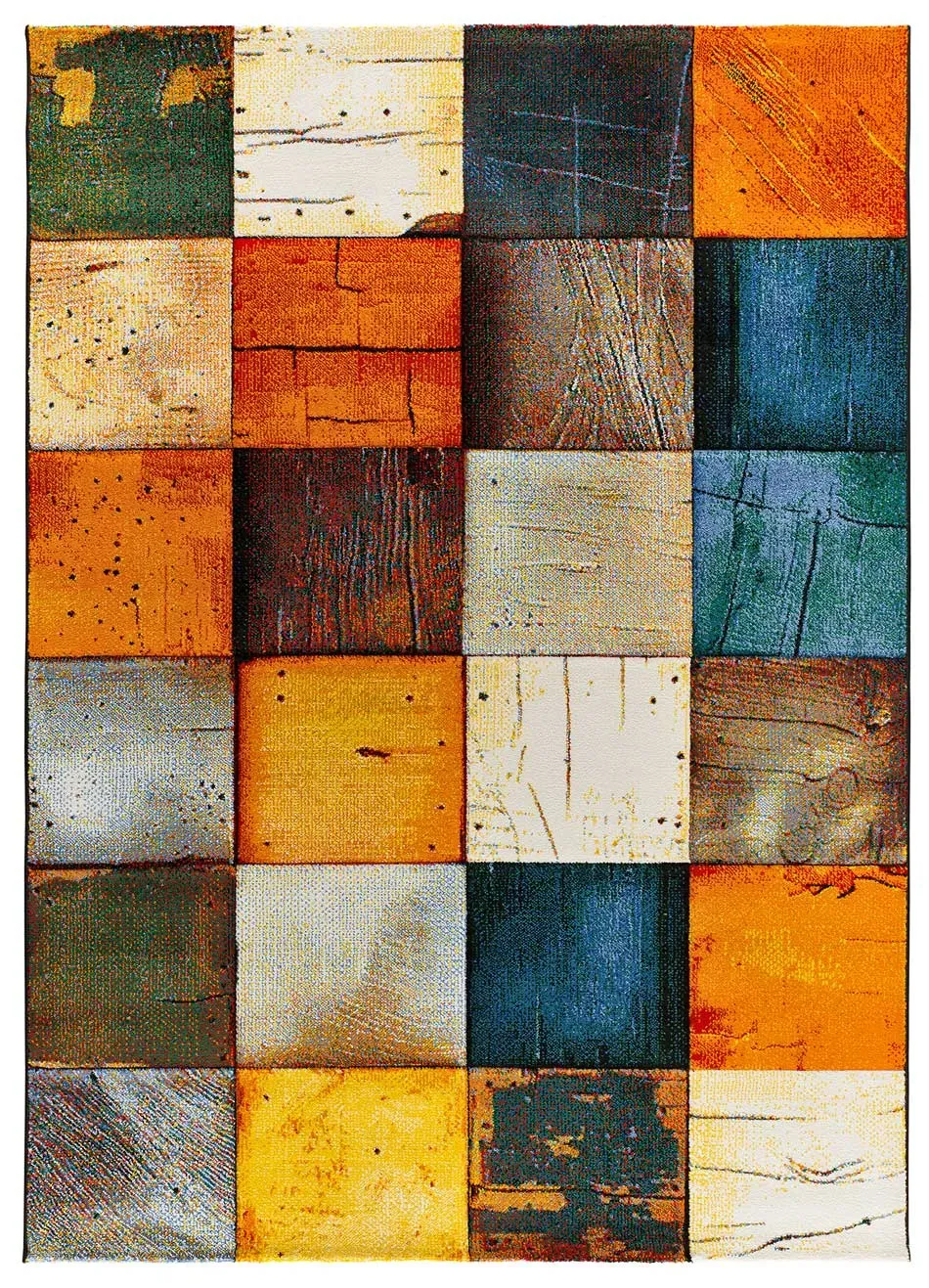 Tapis géométrique multicolore 140x200 cm