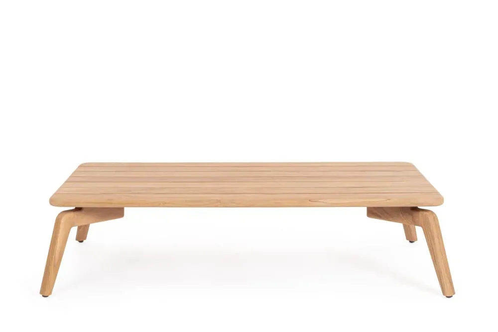 Table basse de jardin rectangulaire en teck L120