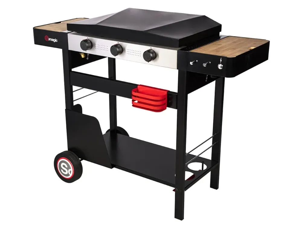 Plancha gaz sur chariot 3 brûleurs Solia 350 - Somagic