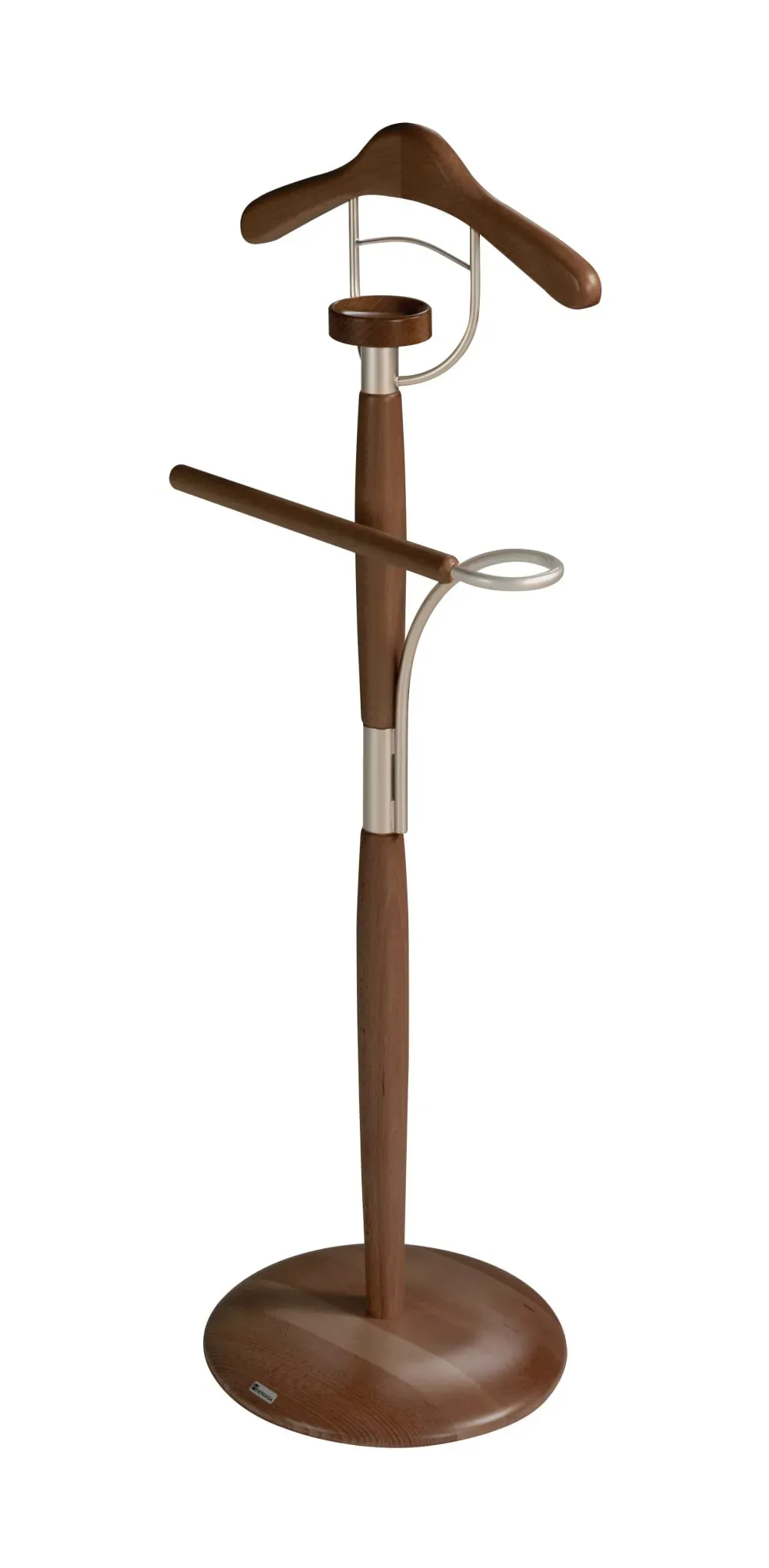 Valet de nuit en bois de hêtre noyer 110x45x32 cm