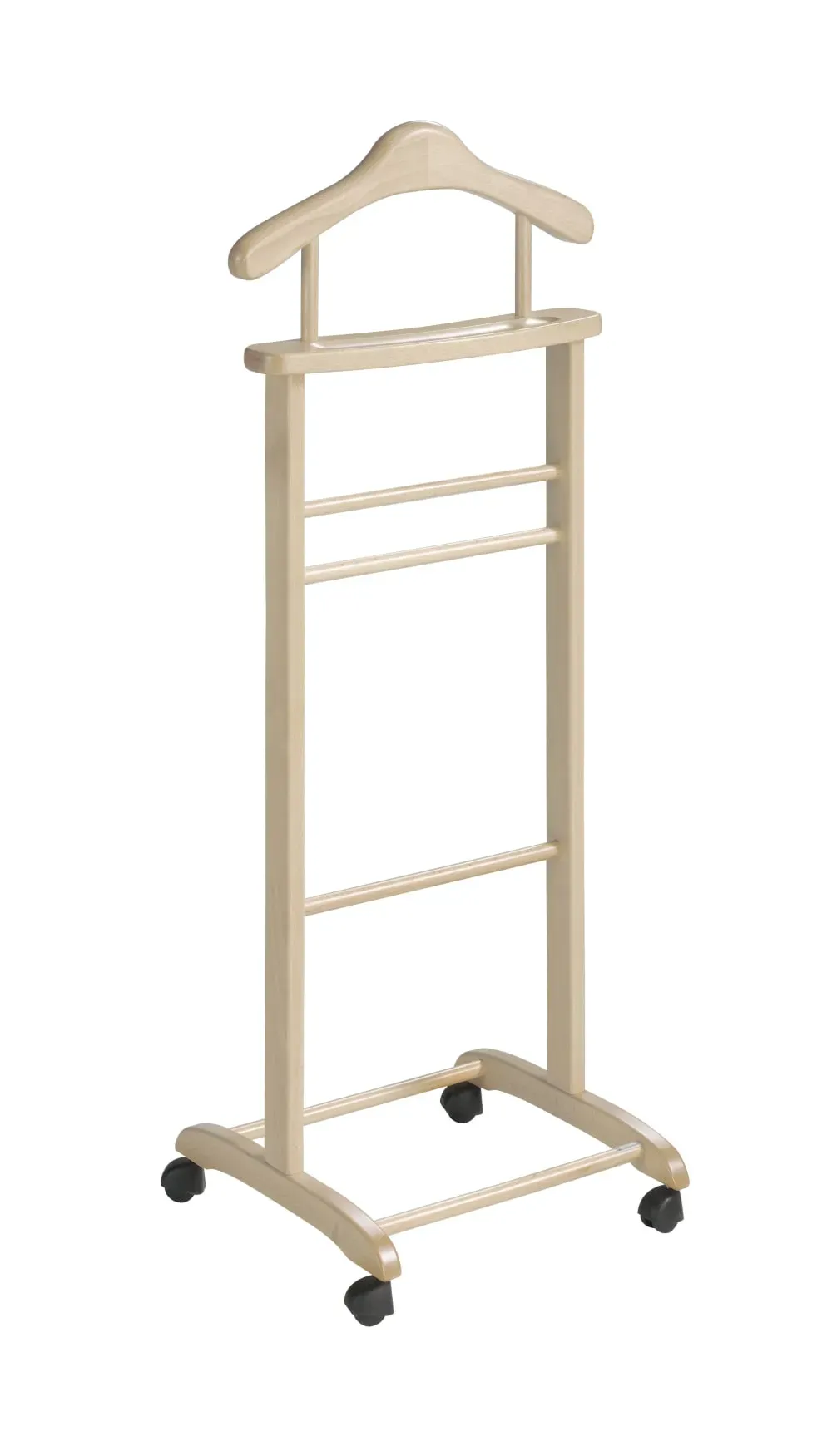 Valet de nuit en bois de hêtre chêne 110x45x34 cm