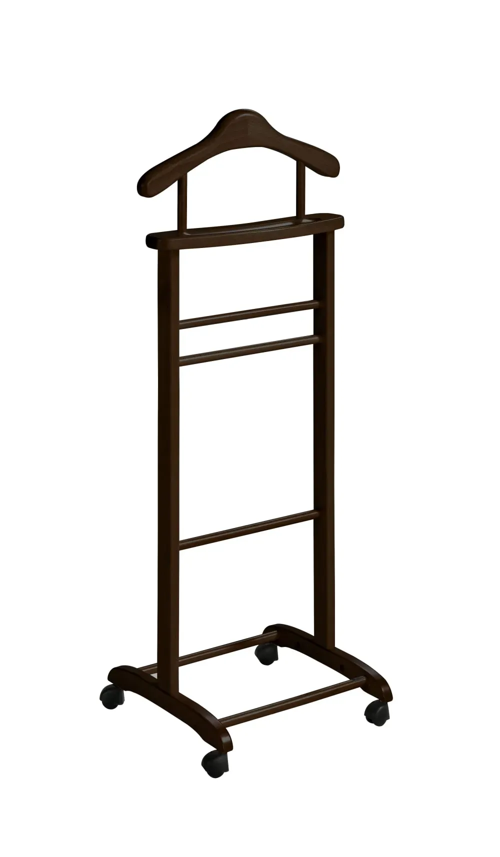 Valet de nuit en bois de hêtre wengé 110x45x34 cm