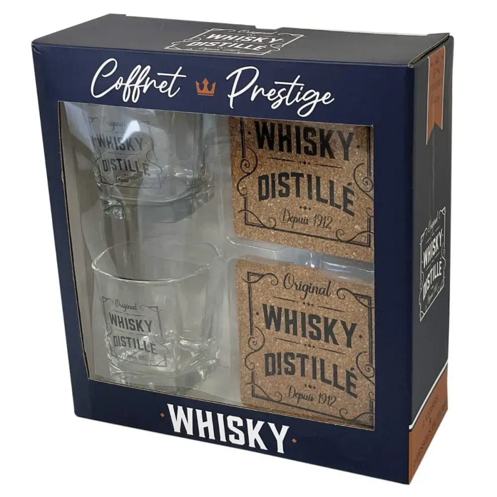 Coffret de 2 verres à whisky
