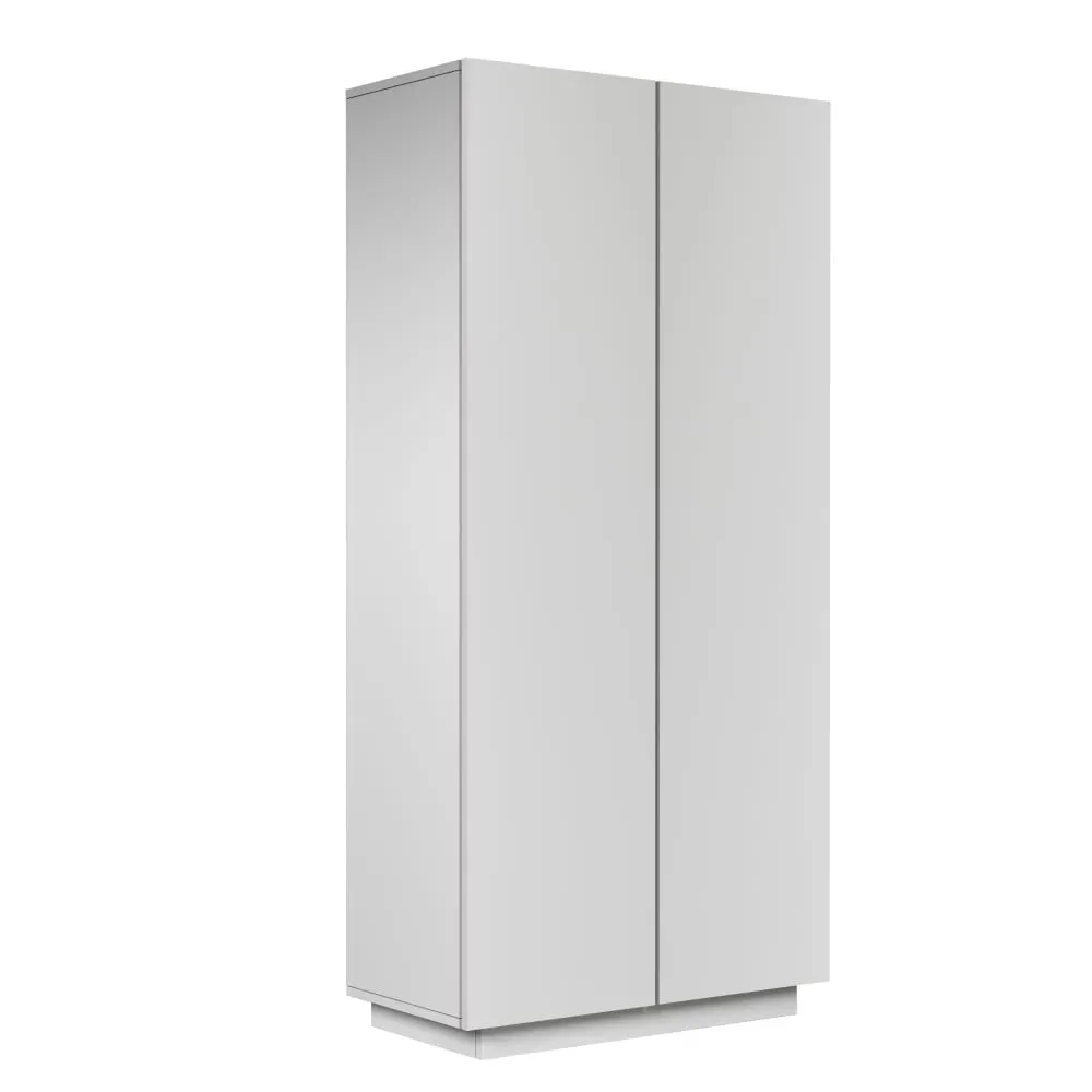 Armoire multifonction 2 portes 79,20 cm effet bois blanc mat