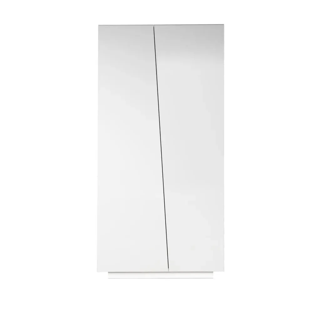 Armoire multifonction 2 portes 79,20 cm effet bois blanc mat
