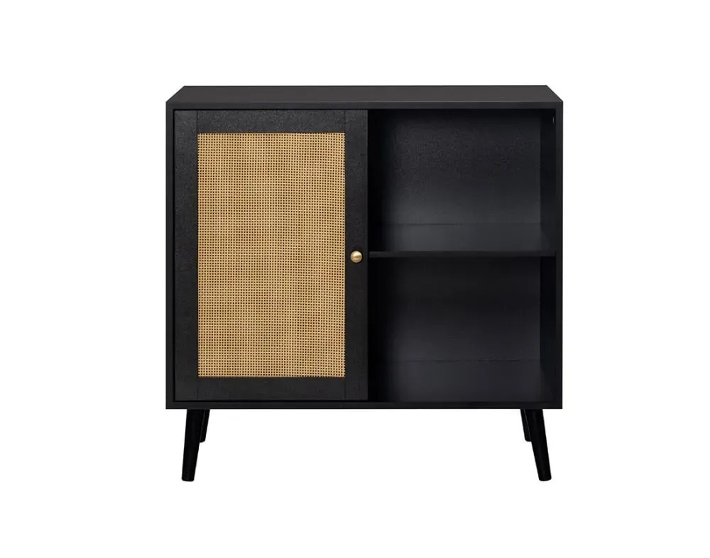 Buffet haut contemporain 80 cm noir