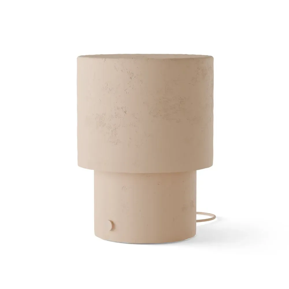 Lampe de table en plâtre orange E27