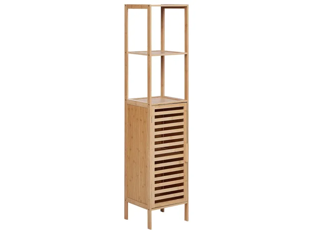 Meuble de rangement bambou marron clair