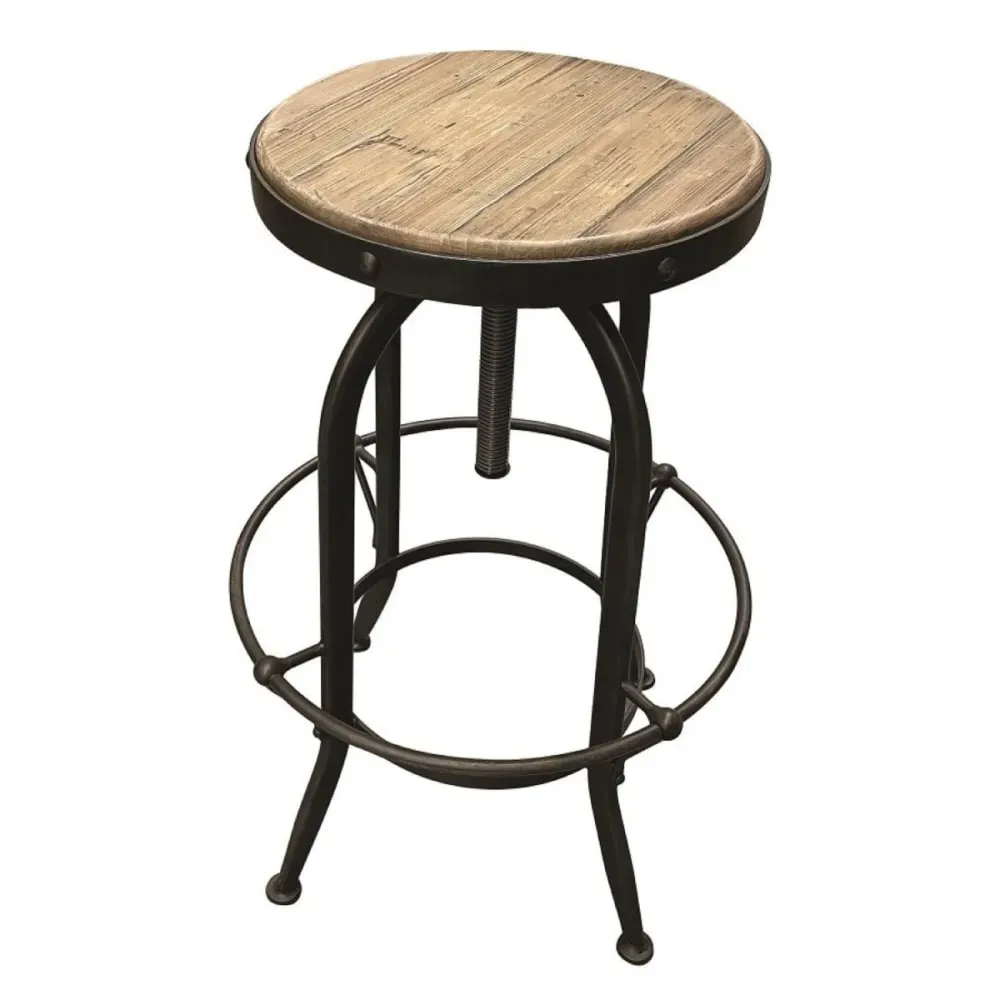 Tabouret haut en bois noir