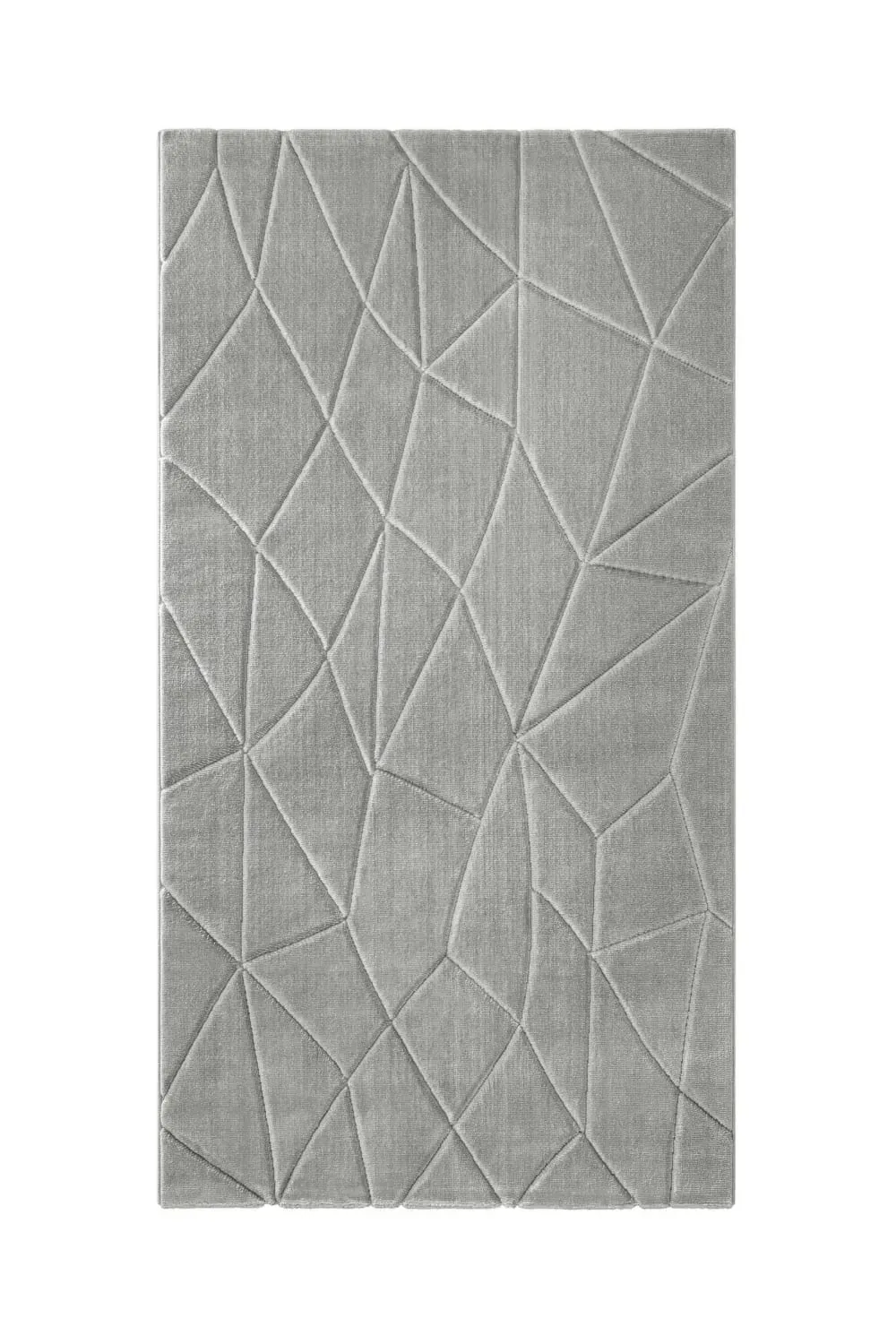 Tapis à relief effet optique gris clair 80x150