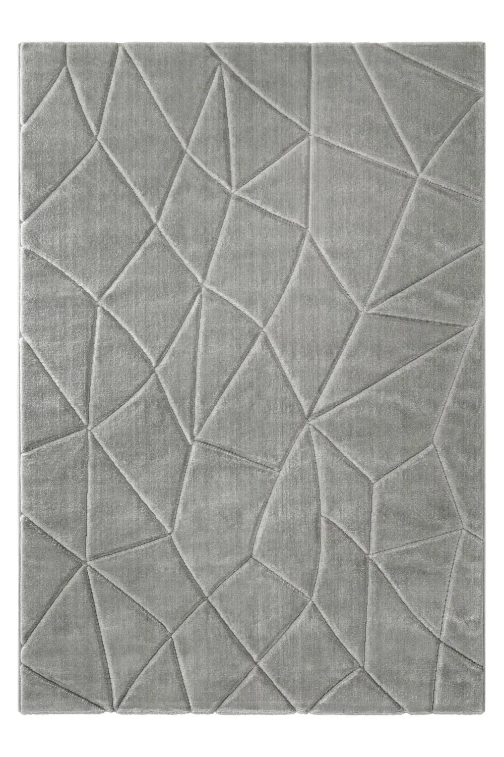 Tapis à relief effet optique gris clair 200x290