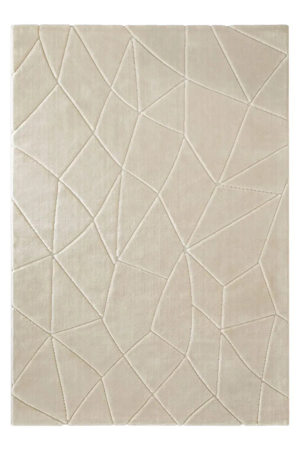 Tapis à relief effet optique beige sable 140x200