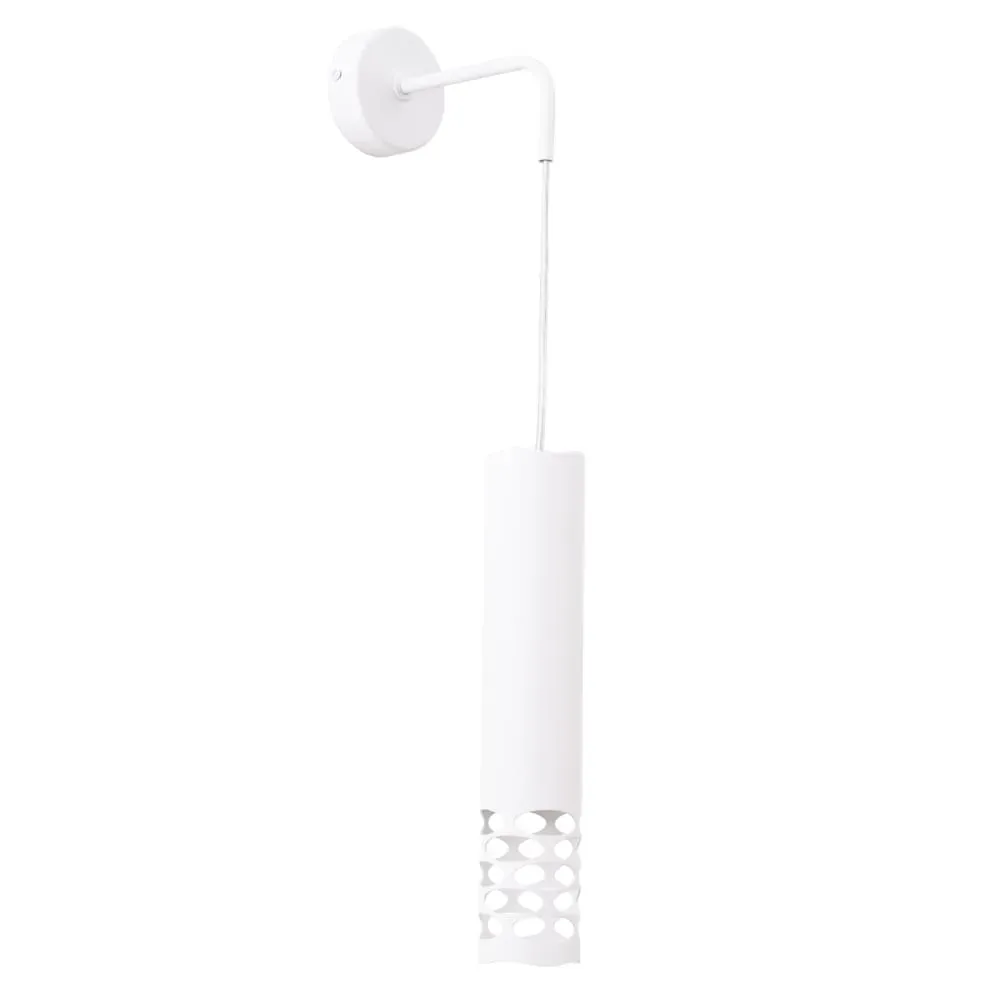 Applique acier blanc H 10 cm