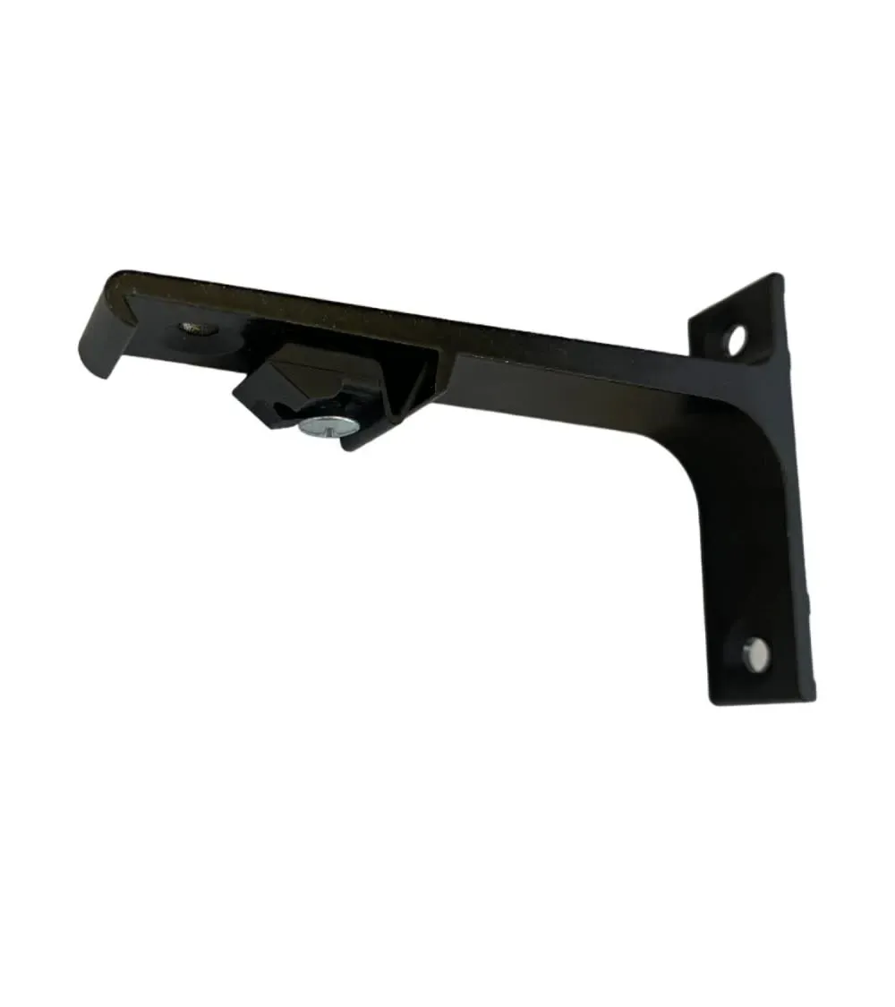 Support de fixation murale pour tringle rideau rail - Noir mat