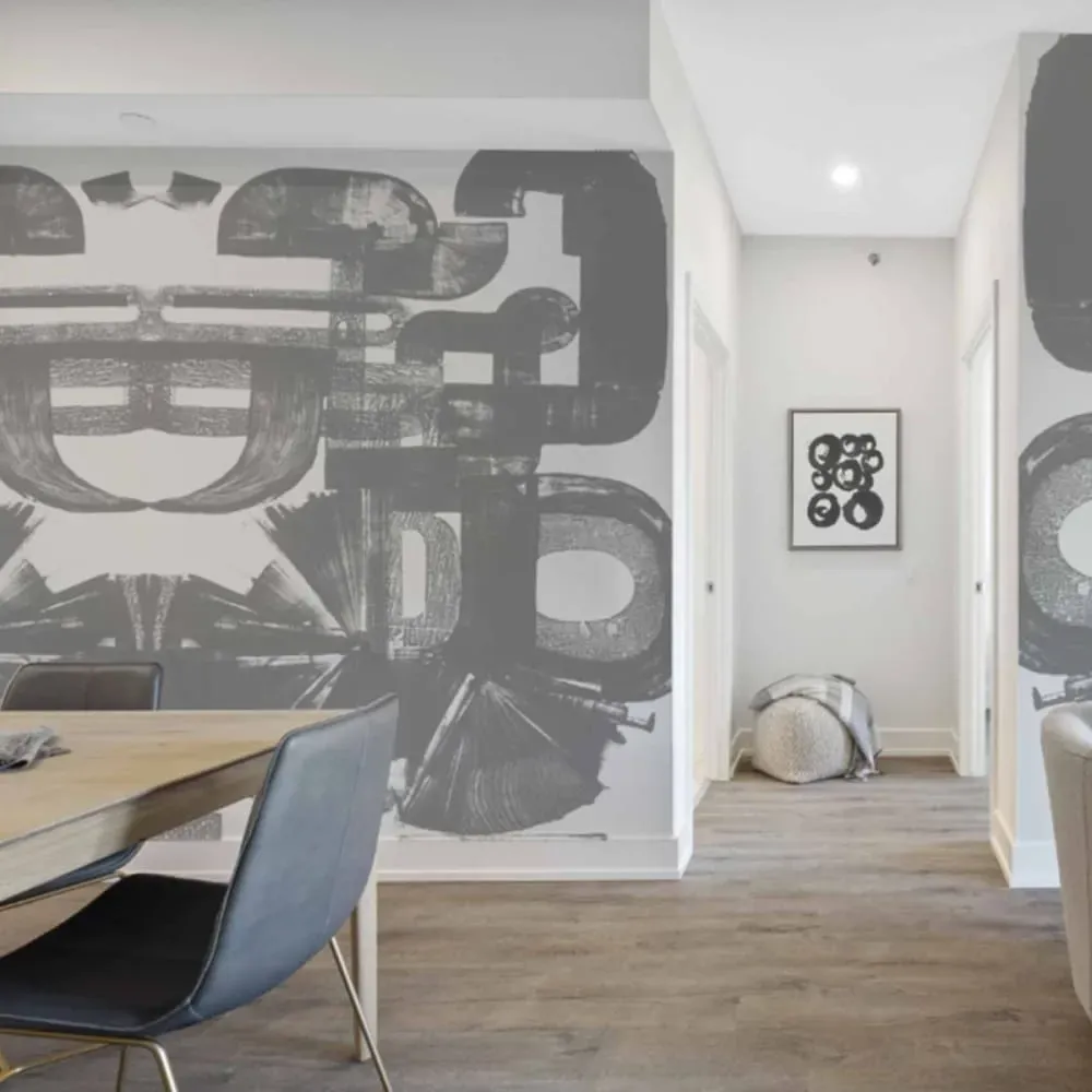 Papier peint panoramique graphique gris 150x250cm