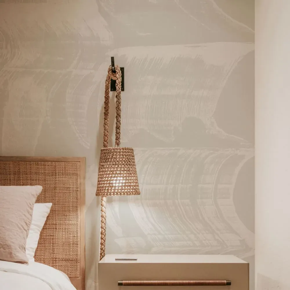 Papier peint panoramique graphique beige 225x250cm