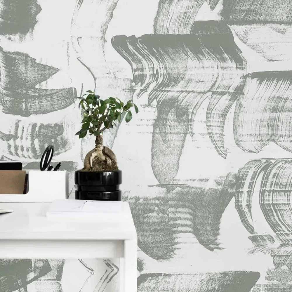 Papier peint panoramique graphique gris 150x250cm