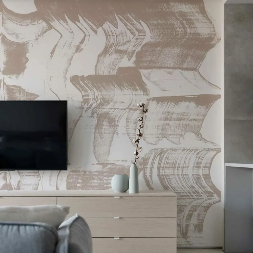 Papier peint panoramique graphique brun 300x250cm