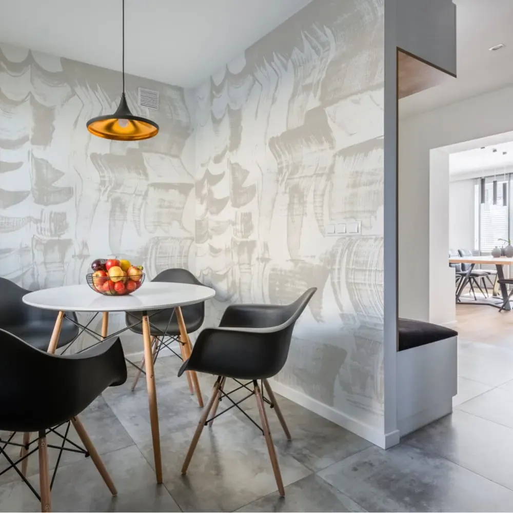 Papier peint panoramique graphique beige 150x250cm