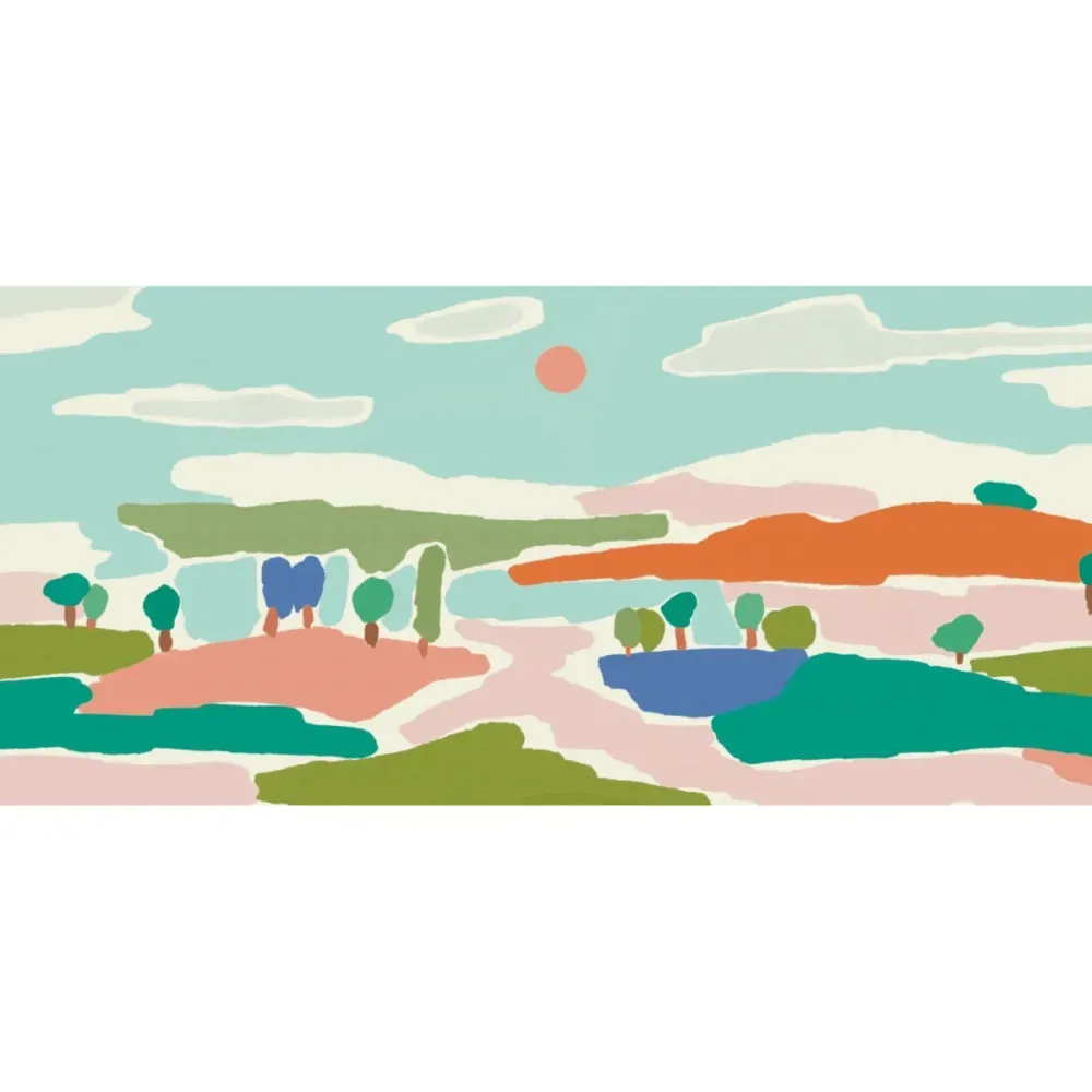 Papier peint panoramique été en couleur couleurs 225x250cm