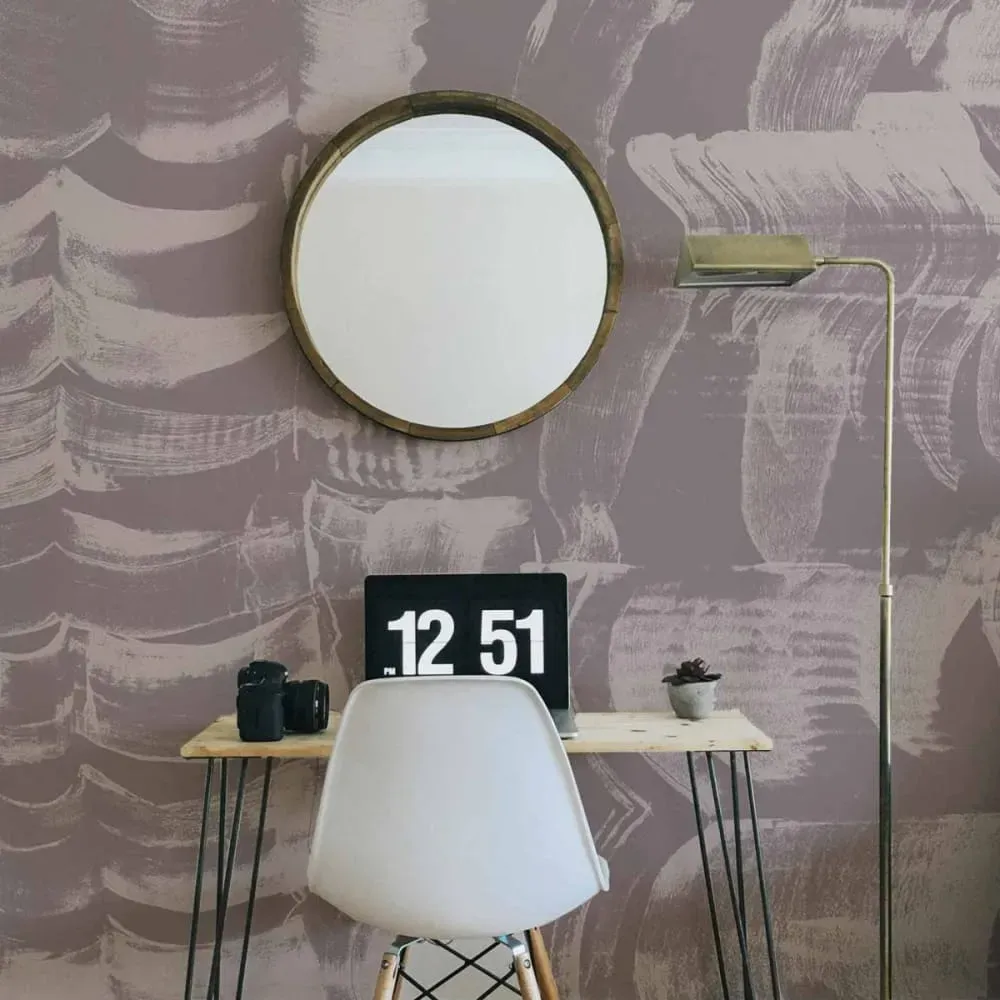 Papier peint panoramique graphique mauve 150x250cm