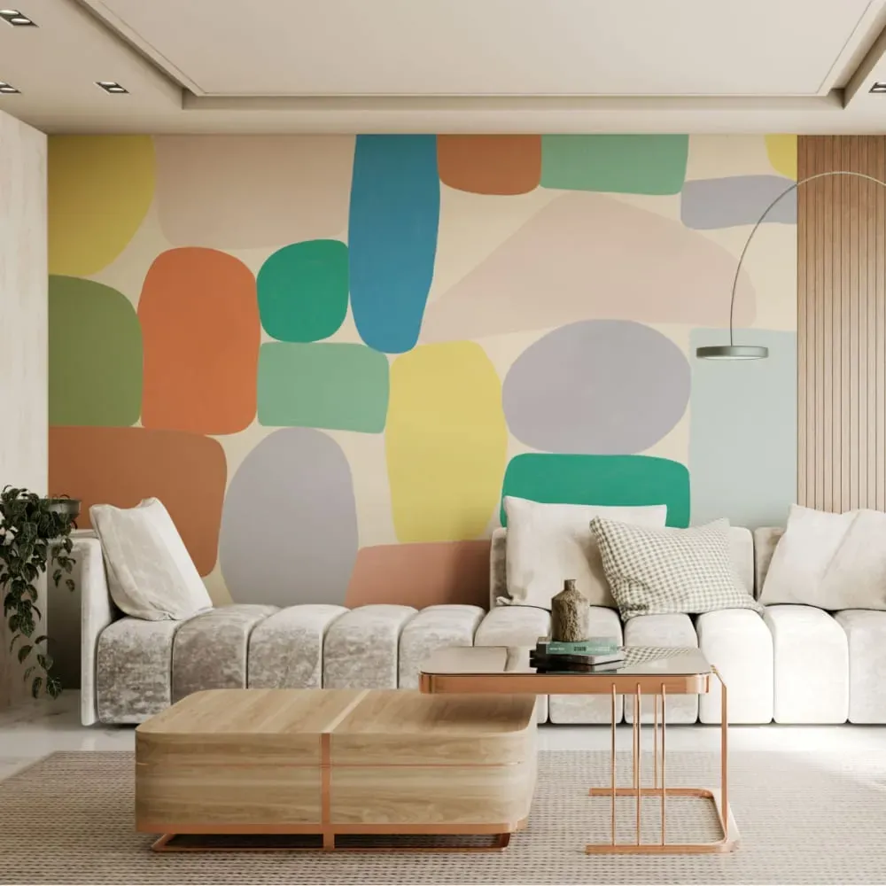 Papier peint panoramique équilibre couleurs 525x250cm