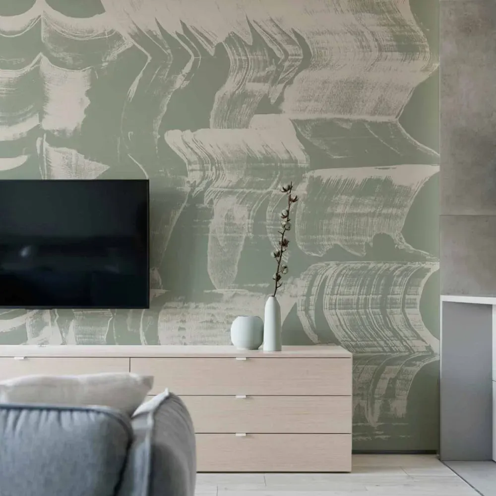 Papier peint panoramique graphique gris 225x250cm