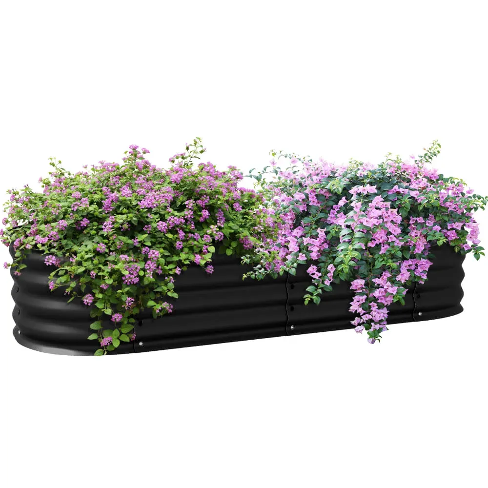 Jardinière surélevée carré potager modulable acier noir