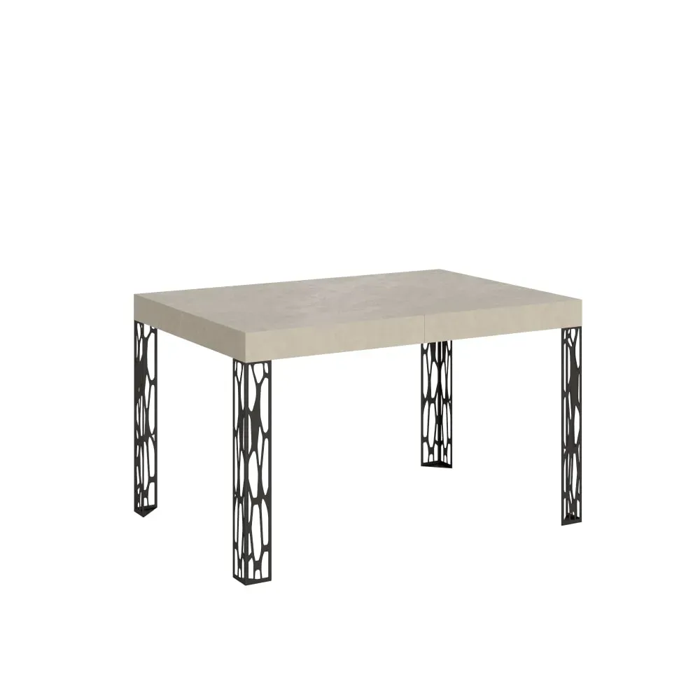 Table extensible effet bois gris cachemire 90x120/224 cm
