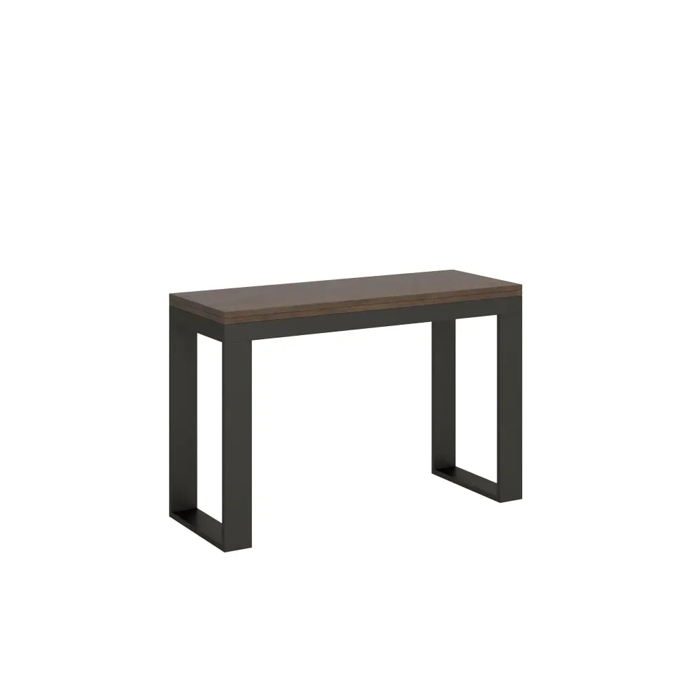 Console extensible portefeuille 120x45/90 cm effet bois